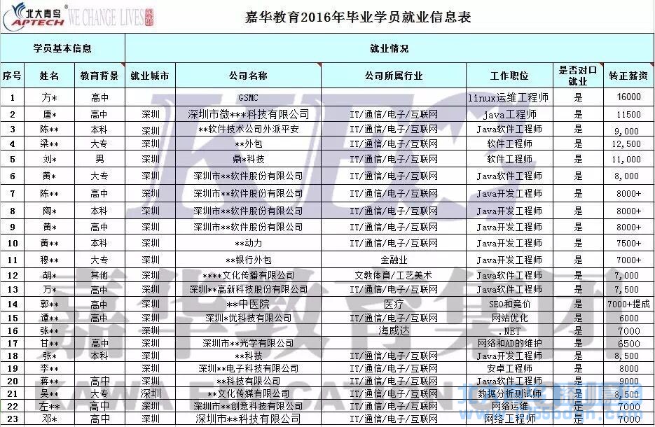 南山區北大青鳥,南頭北大青鳥